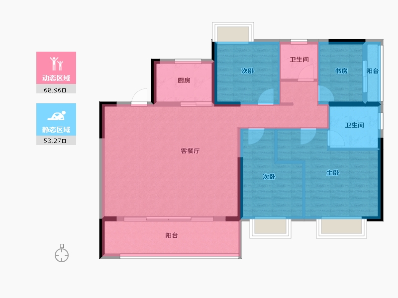 福建省-莆田市-滨海南城府-110.77-户型库-动静分区