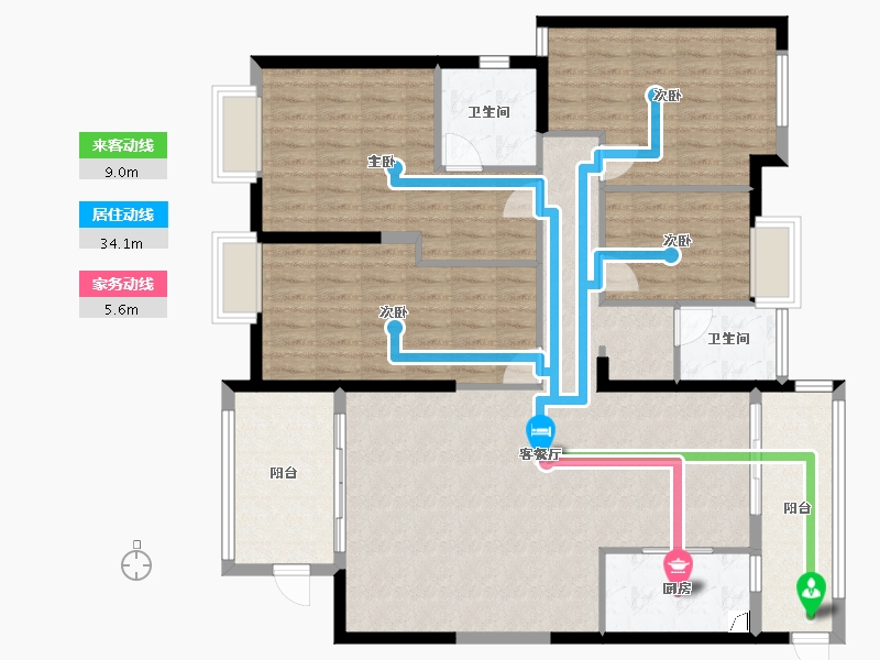 广东省-揭阳市-新华城-117.00-户型库-动静线