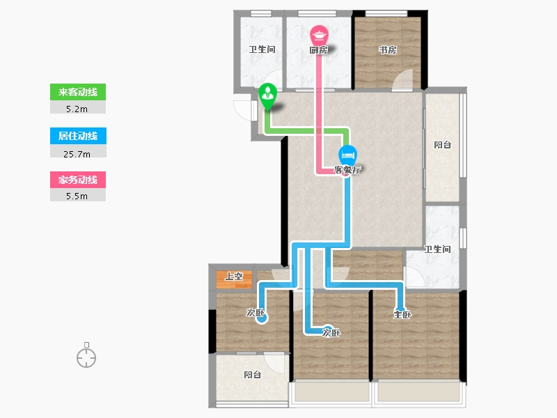 浙江省-杭州市-秦望府-101.96-户型库-动静线