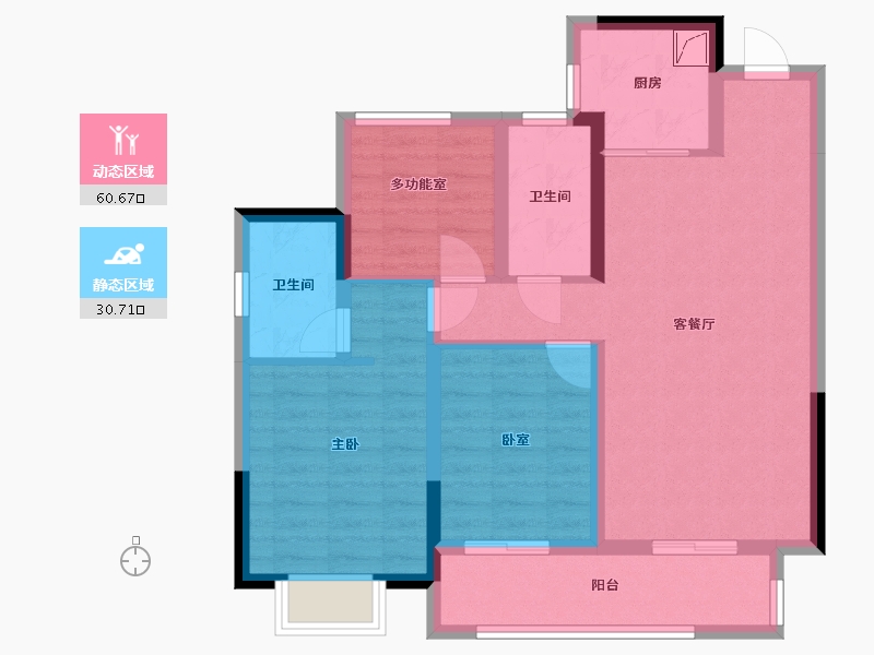 广西壮族自治区-柳州市-阳光城丽景湾-105.00-户型库-动静分区