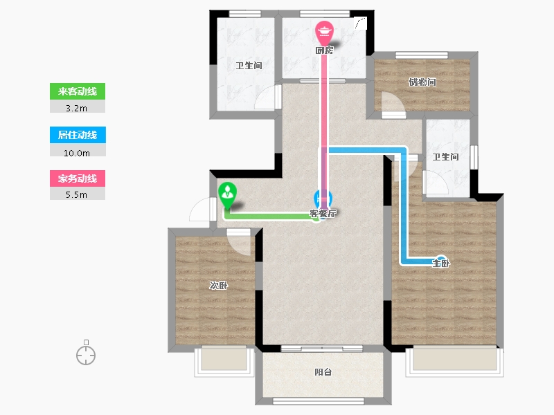 河南省-周口市-太平洋·西华府-96.50-户型库-动静线