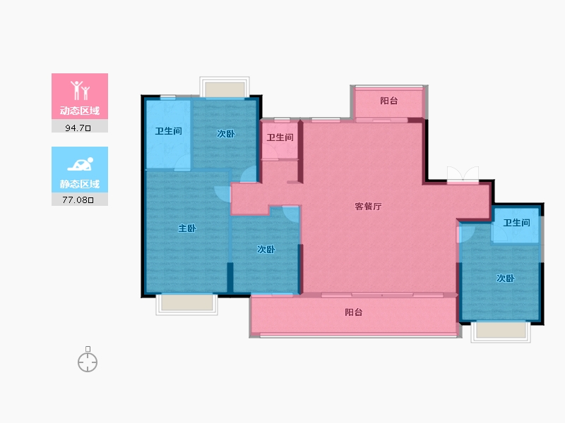 福建省-莆田市-融创建发观澜云著-158.13-户型库-动静分区