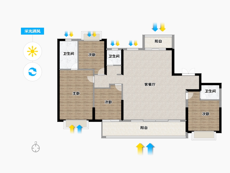 福建省-莆田市-融创建发观澜云著-158.13-户型库-采光通风