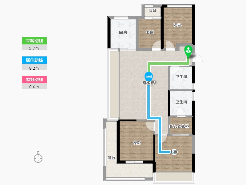 浙江省-杭州市-秦望府-95.29-户型库-动静线