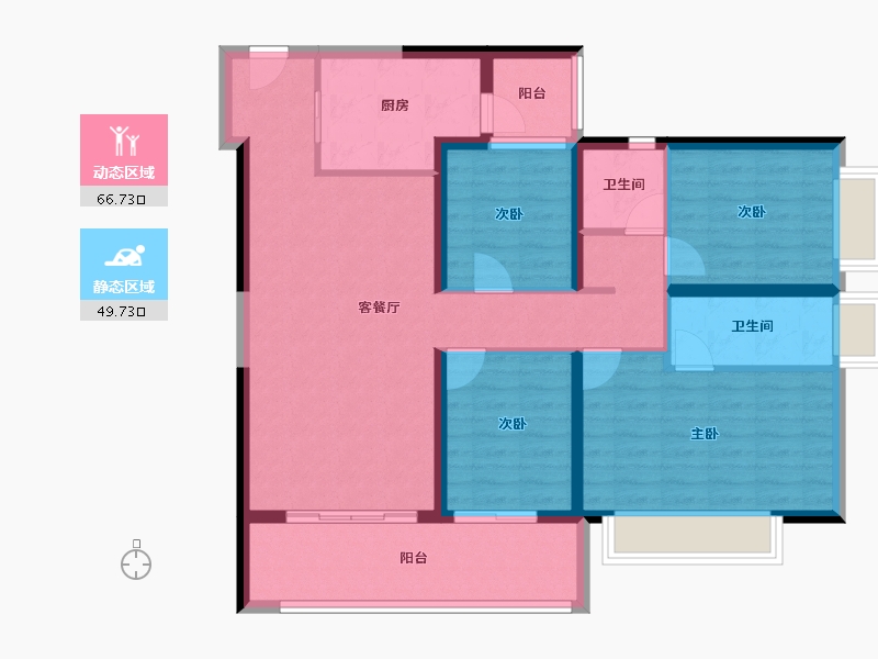 云南省-昆明市-万科公园城市-104.00-户型库-动静分区