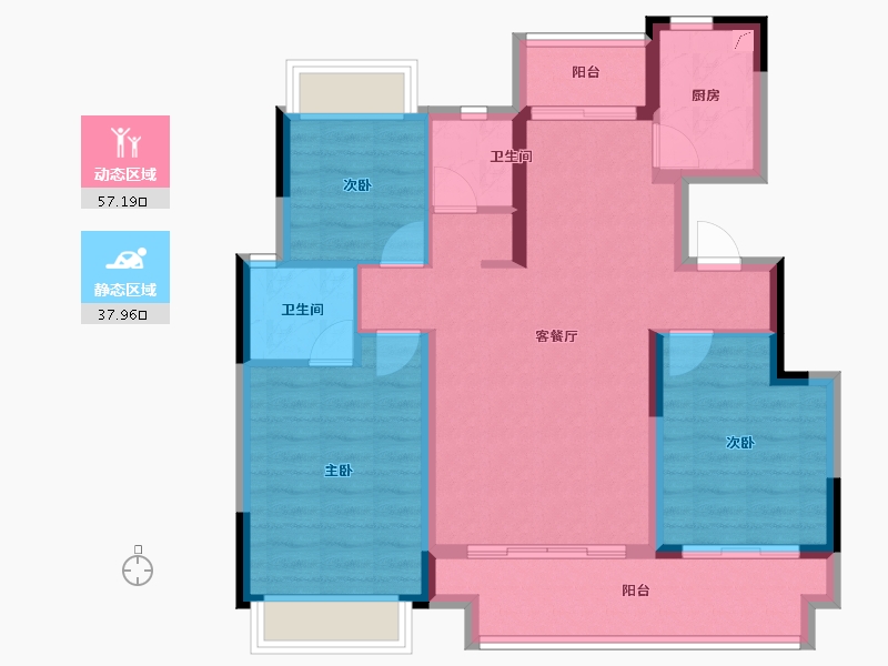 江西省-上饶市-硕丰公园里-84.76-户型库-动静分区