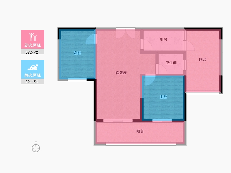 四川省-凉山彝族自治州-凉山城投·启航-76.48-户型库-动静分区