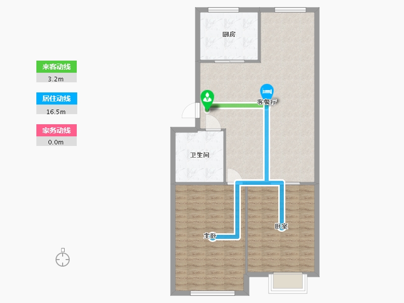 山东省-烟台市-幸福一村-99.45-户型库-动静线