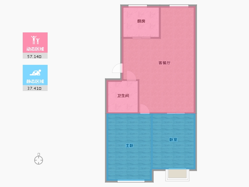 山东省-烟台市-幸福一村-99.45-户型库-动静分区