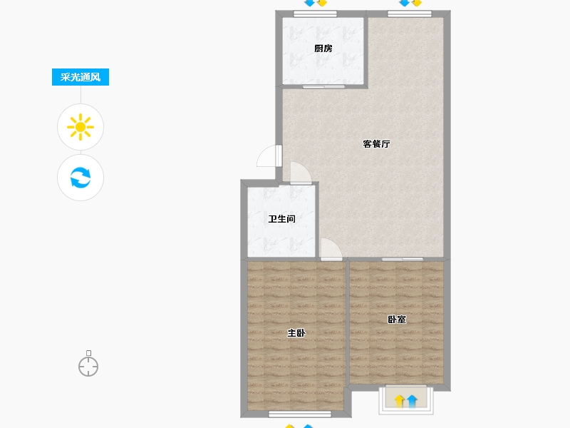 山东省-烟台市-幸福一村-99.45-户型库-采光通风