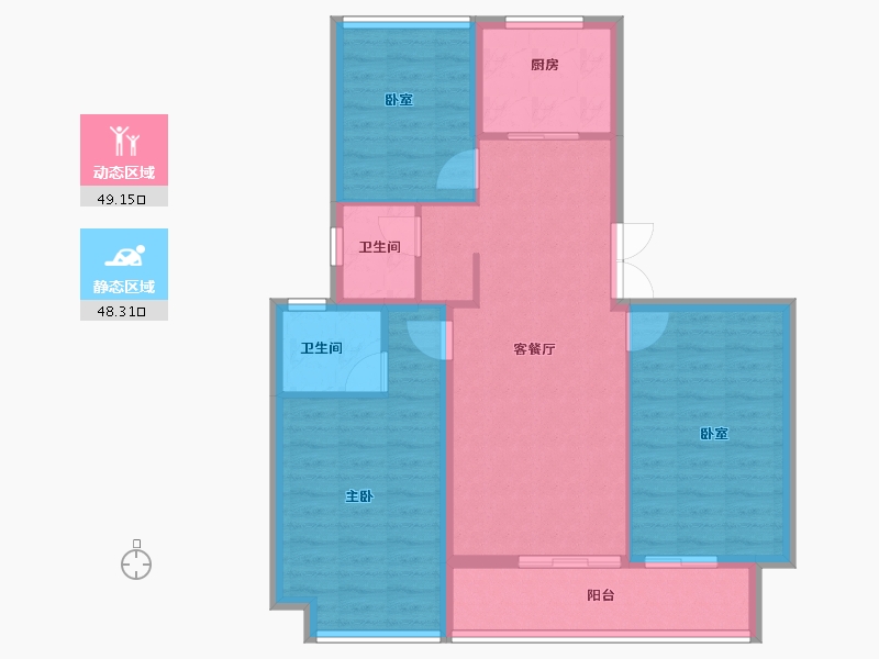 安徽省-黄山市-富宸信园-87.93-户型库-动静分区