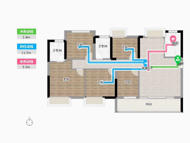 福建省-莆田市-大唐三盛国韵世家三期-110.86-户型库-动静线