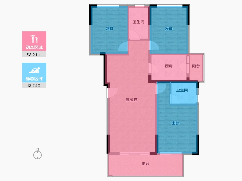 四川省-成都市-经典唐安府-91.01-户型库-动静分区