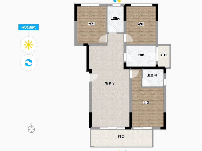 四川省-成都市-经典唐安府-91.01-户型库-采光通风