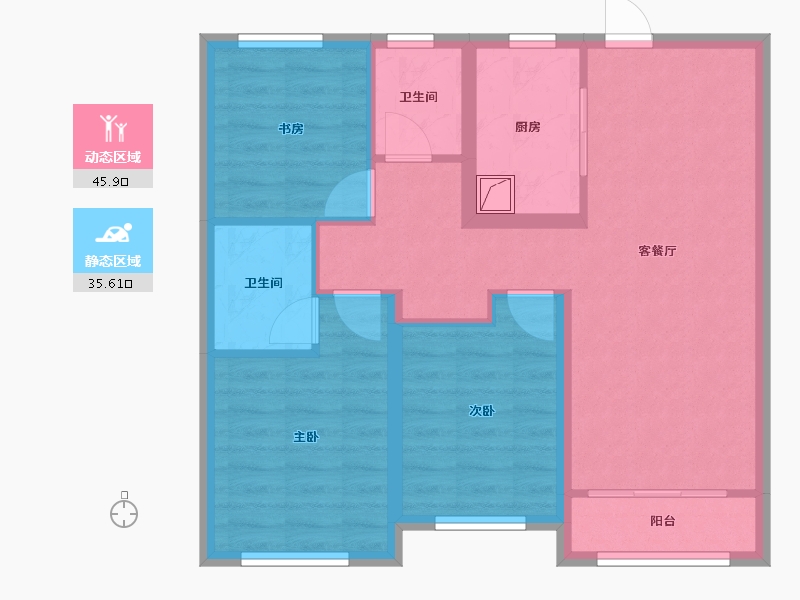 山东省-济南市-济南融创文旅城-83.07-户型库-动静分区