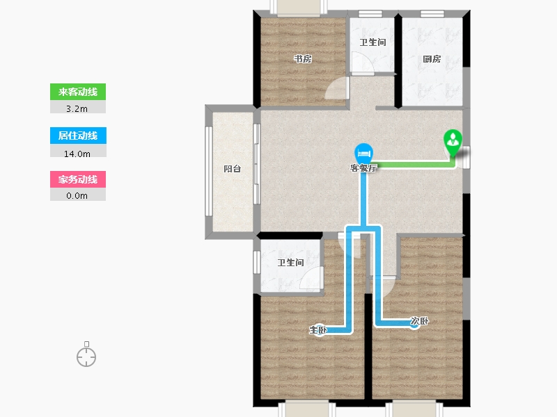 湖北省-武汉市-天纵时代城-94.24-户型库-动静线