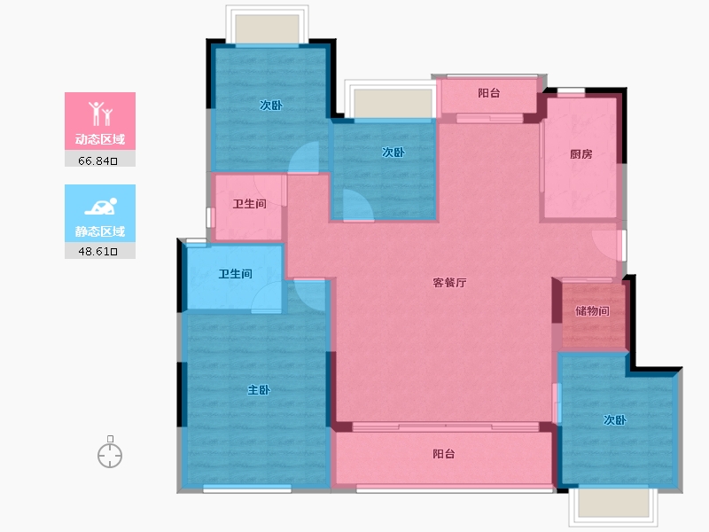 福建省-莆田市-建发文著-104.67-户型库-动静分区