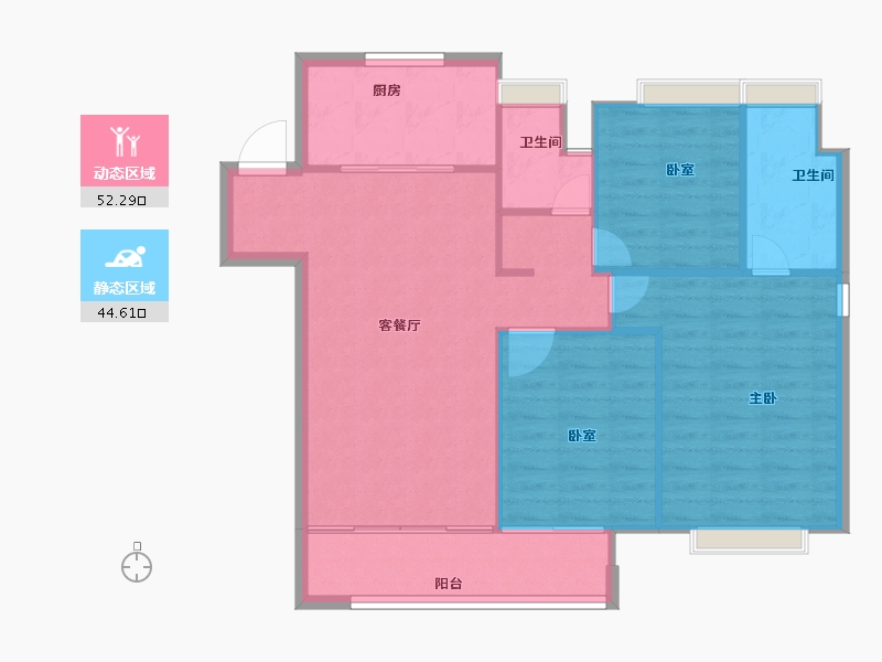 湖北省-武汉市-中交泓园-89.60-户型库-动静分区