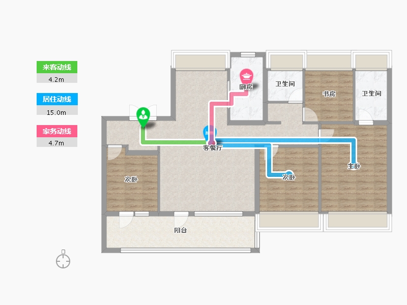 江苏省-南京市-保利阅云台-113.60-户型库-动静线