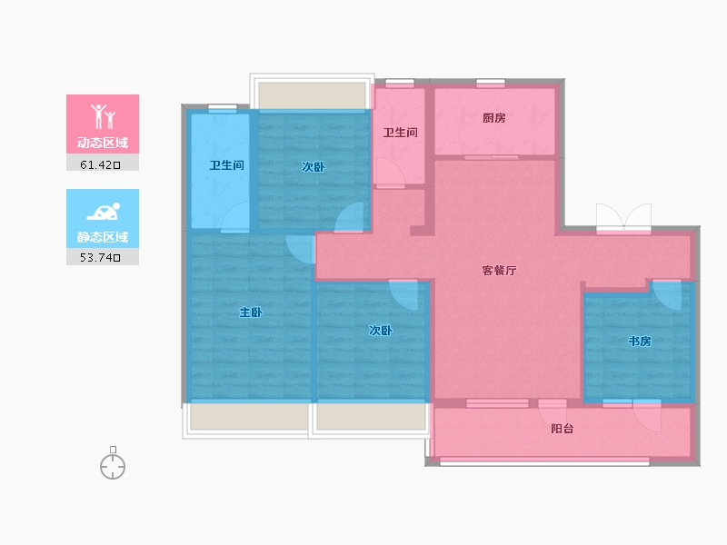 江苏省-南京市-保利阅云台-103.19-户型库-动静分区