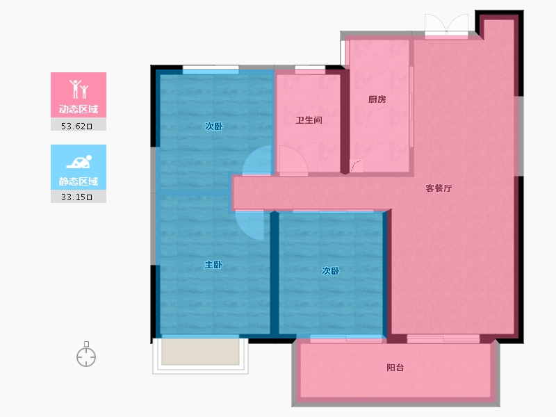 湖北省-武汉市-山海观-78.19-户型库-动静分区