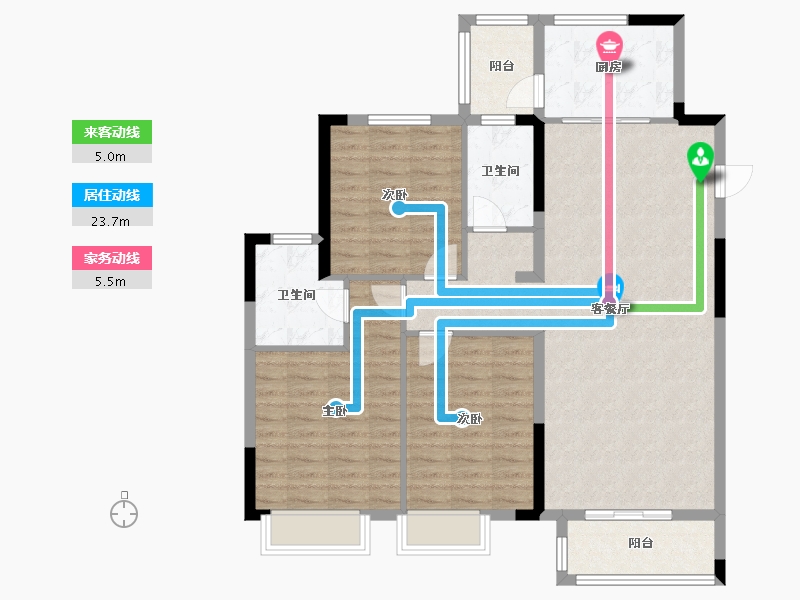 河南省-平顶山市-金域华府-106.21-户型库-动静线