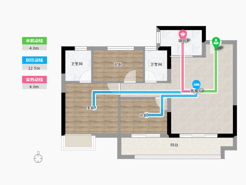 福建省-莆田市-大唐三盛国韵世家三期-71.67-户型库-动静线