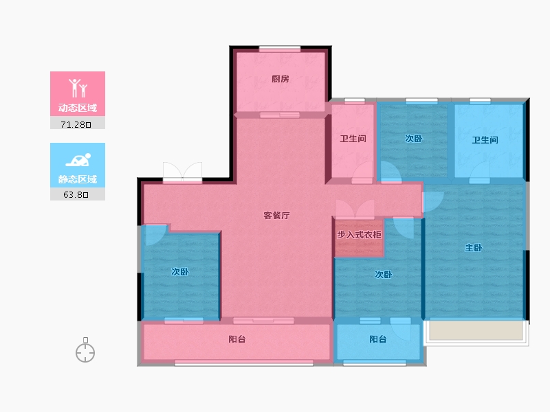 浙江省-杭州市-秦望府-121.60-户型库-动静分区