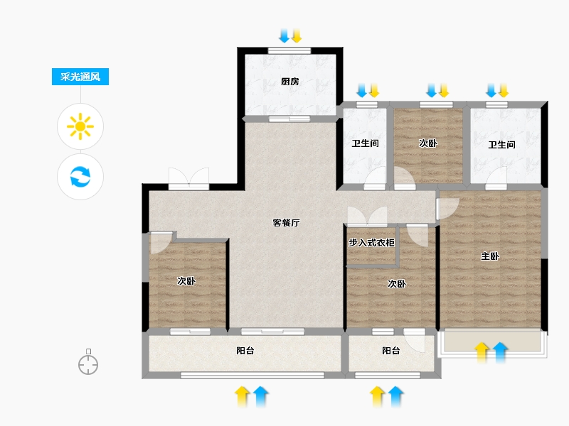 浙江省-杭州市-秦望府-121.60-户型库-采光通风