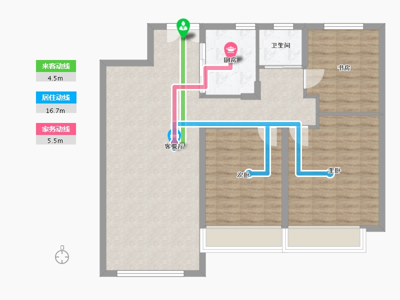 江苏省-徐州市-华宇悦城-96.00-户型库-动静线