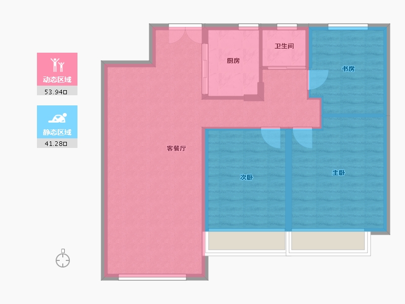 江苏省-徐州市-华宇悦城-96.00-户型库-动静分区