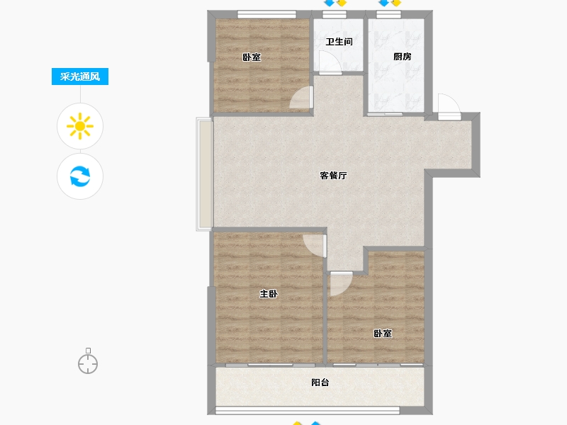 湖北省-武汉市-中交泓园-78.40-户型库-采光通风