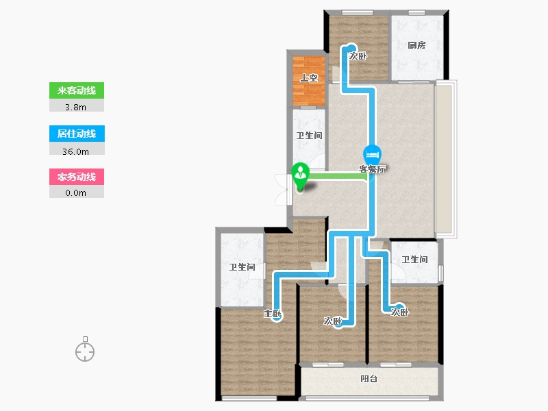 浙江省-杭州市-秦望府-142.53-户型库-动静线