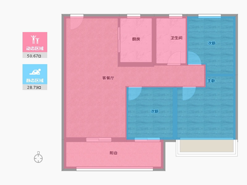 江苏省-南京市-时代艺境·云悦艺境园-71.20-户型库-动静分区