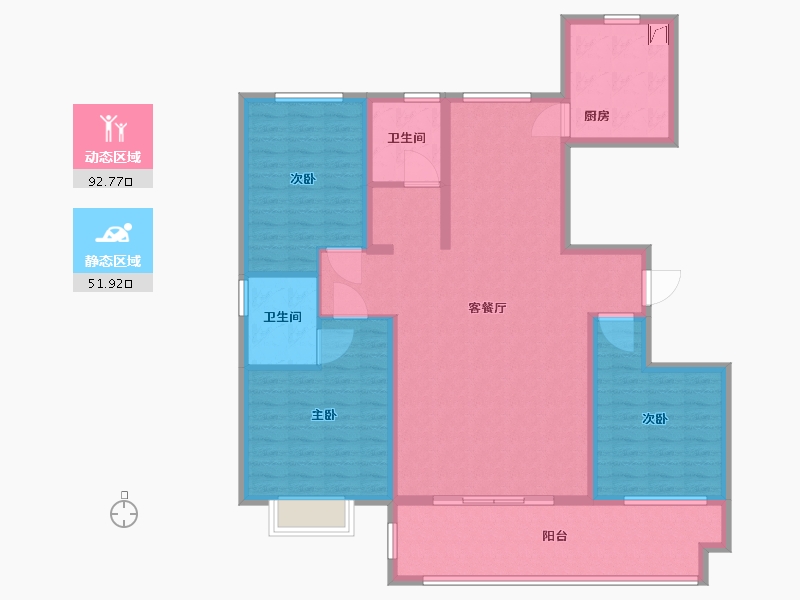 山东省-临沂市-西城名著-130.50-户型库-动静分区