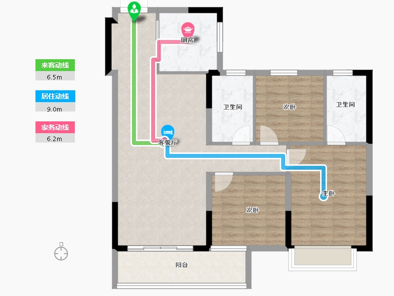 湖北省-武汉市-山海观-95.37-户型库-动静线