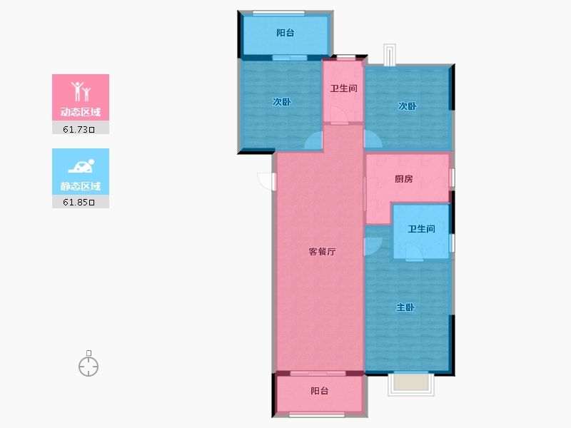 湖北省-武汉市-交投合盛嘉园-112.99-户型库-动静分区