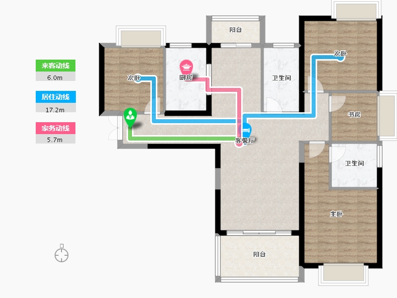 湖北省-武汉市-山海观-111.73-户型库-动静线