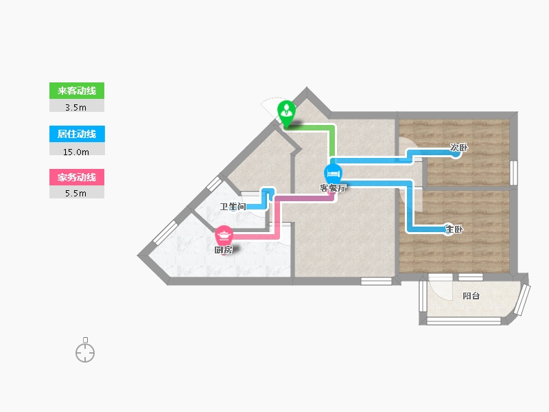 北京-北京市-苗圃东里-58.00-户型库-动静线