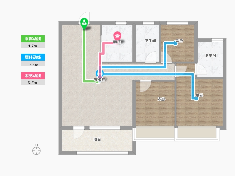 江苏省-南京市-保利阅云台-88.00-户型库-动静线