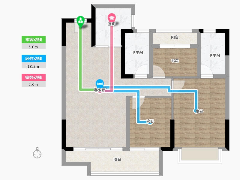 江西省-上饶市-硕丰公园里-84.69-户型库-动静线