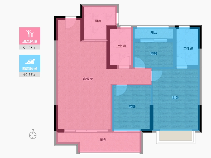 江西省-上饶市-硕丰公园里-84.69-户型库-动静分区