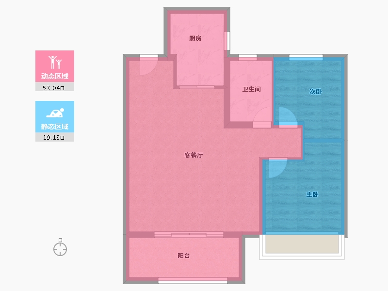 江苏省-南京市-时代艺境·云悦艺境园-64.80-户型库-动静分区