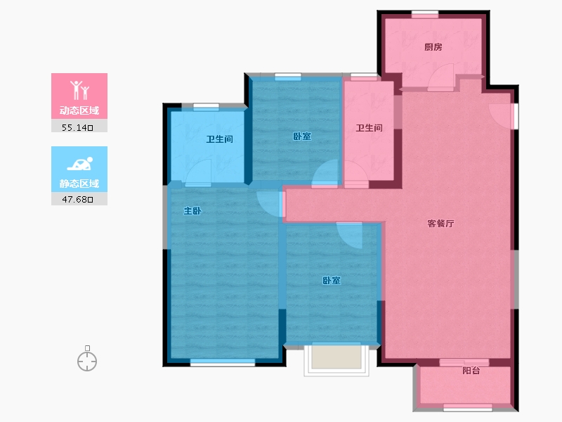 天津-天津市-九和府-92.00-户型库-动静分区