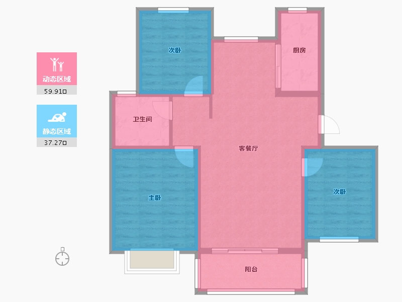 山西省-运城市-荀子苑-95.00-户型库-动静分区