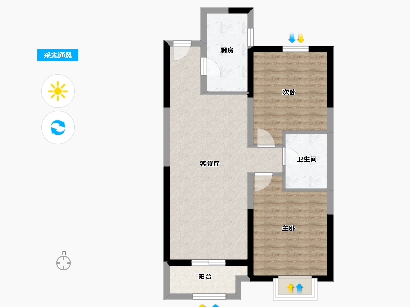 天津-天津市-九和府-71.21-户型库-采光通风