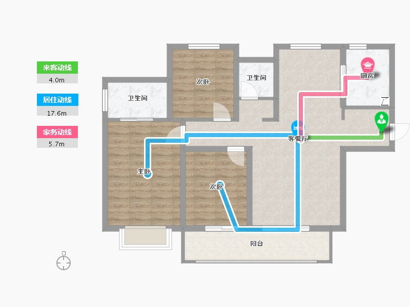 山西省-晋城市-君悦天地-98.00-户型库-动静线