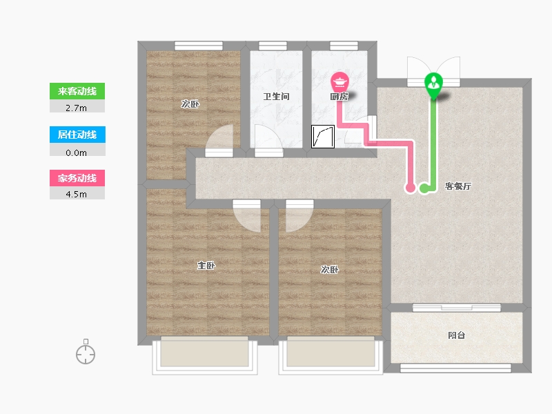 山东省-潍坊市-长运玺悦府-84.00-户型库-动静线