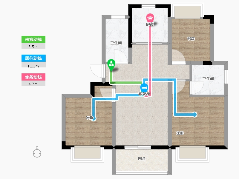 上海-上海市-光明雲庐-71.00-户型库-动静线