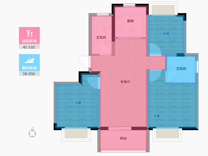 上海-上海市-光明雲庐-71.00-户型库-动静分区